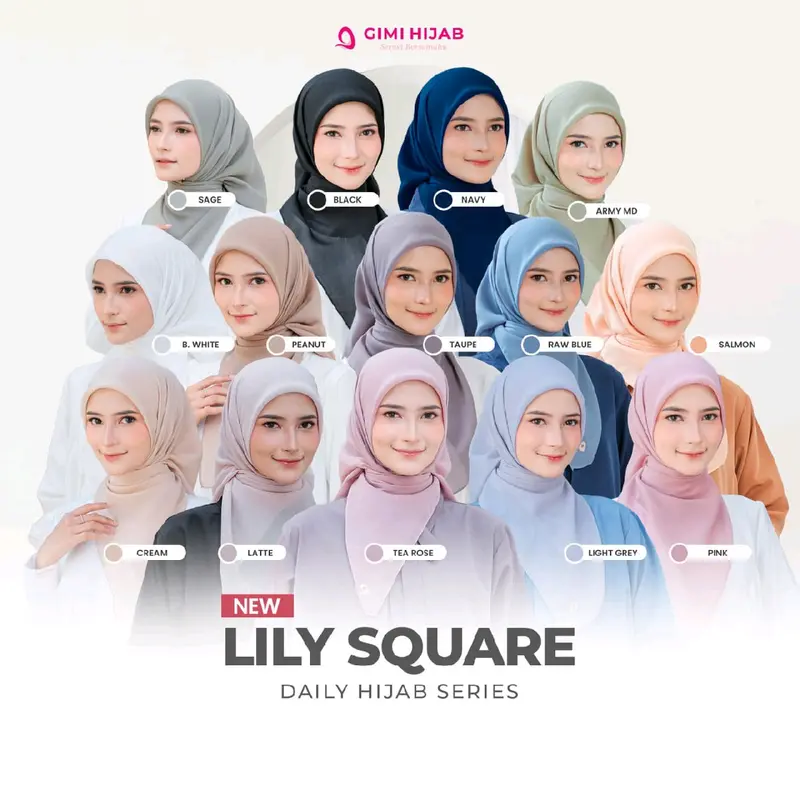 Kerudung Lily Square Batch 2 untuk Muslim 0