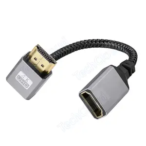 HDMI 4k Male to Female Angle Cable HD Extension Short Cable Hdmi Extender Cord 15cm for High definition display hot swap - Up Angled
