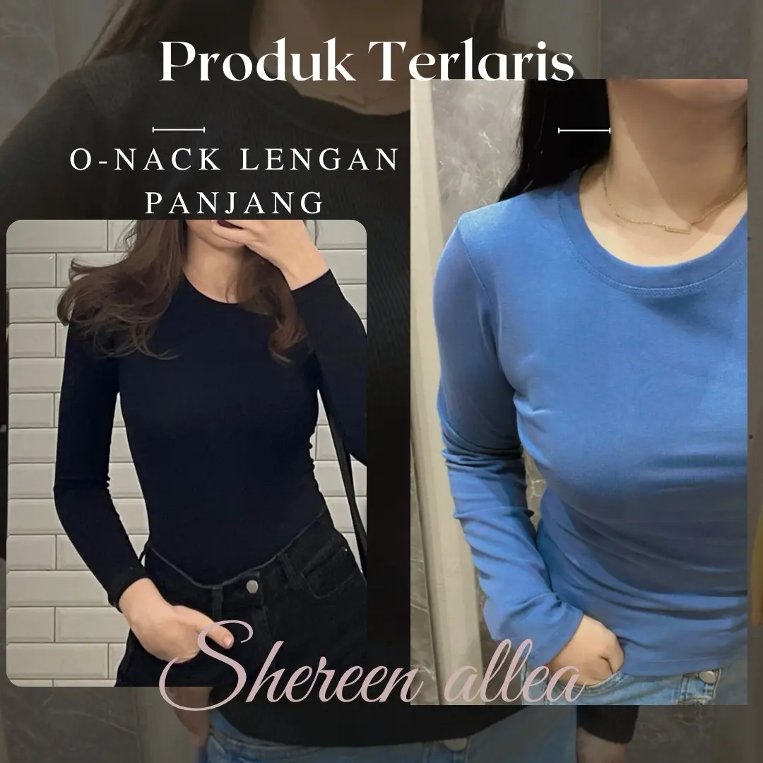 SA. [ O-PANJANG JOMILA ]  Baju KAOS Polos basic atasan WANITA LENGAN PANJANG | Panjang baju standart Oversize Manset