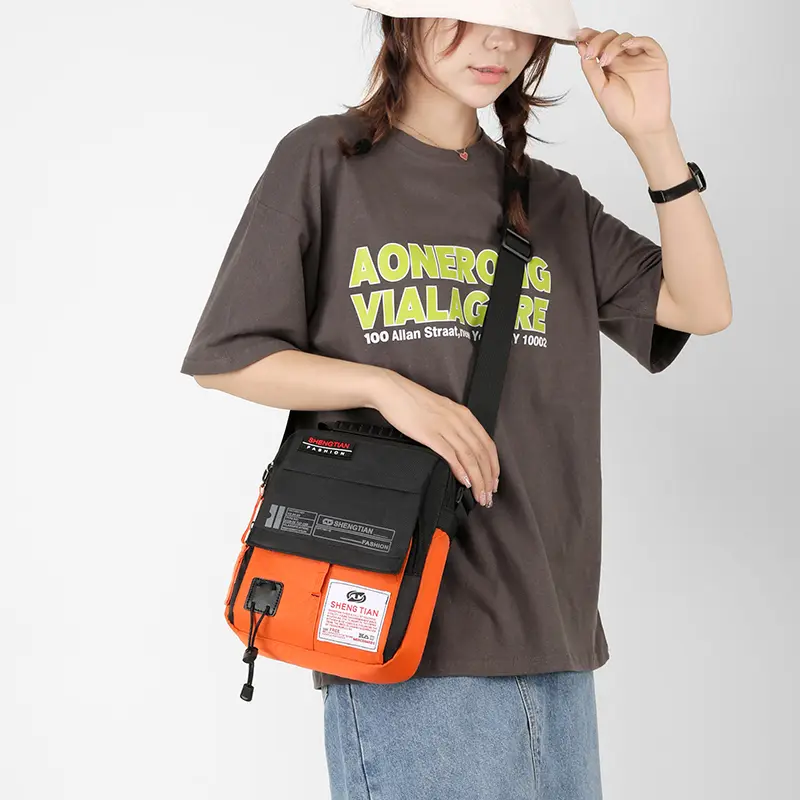 Túi Đeo Chéo Nam, Chất Liệu Nylon Chống Thấm Nước, Thiết Kế Nhiều Lớp, Túi Đeo Vai, Thích Hợp Cho Bé Gái, Dung Lượng Lớn, Túi Chuyển Phát Nhanh Du Lịch, Túi Đựng Đồ Thường Ngày Hợp Xu hướng 3