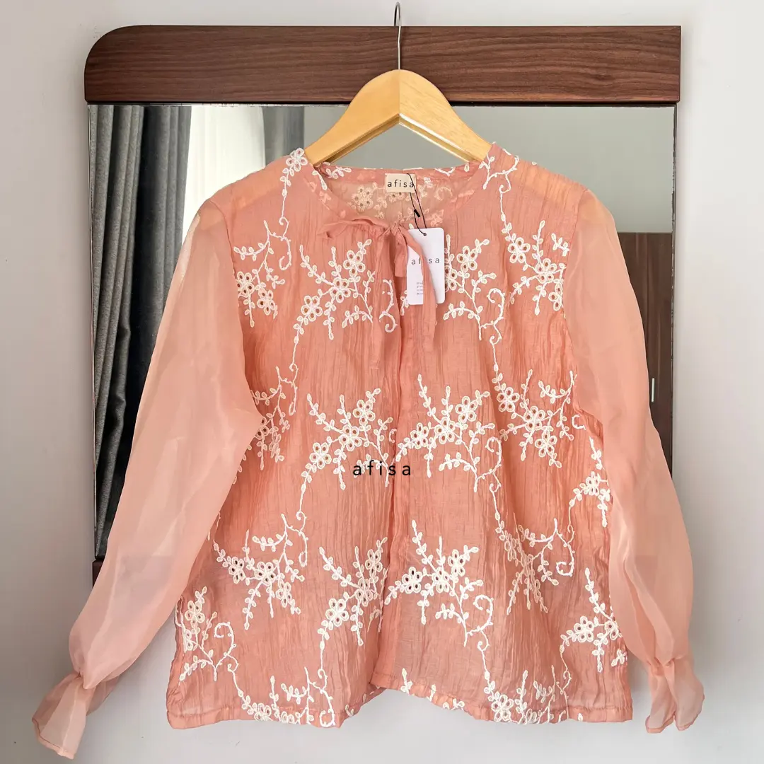 AFISA - Nala Outer | Outer Bordir Bunga | Outer Organza