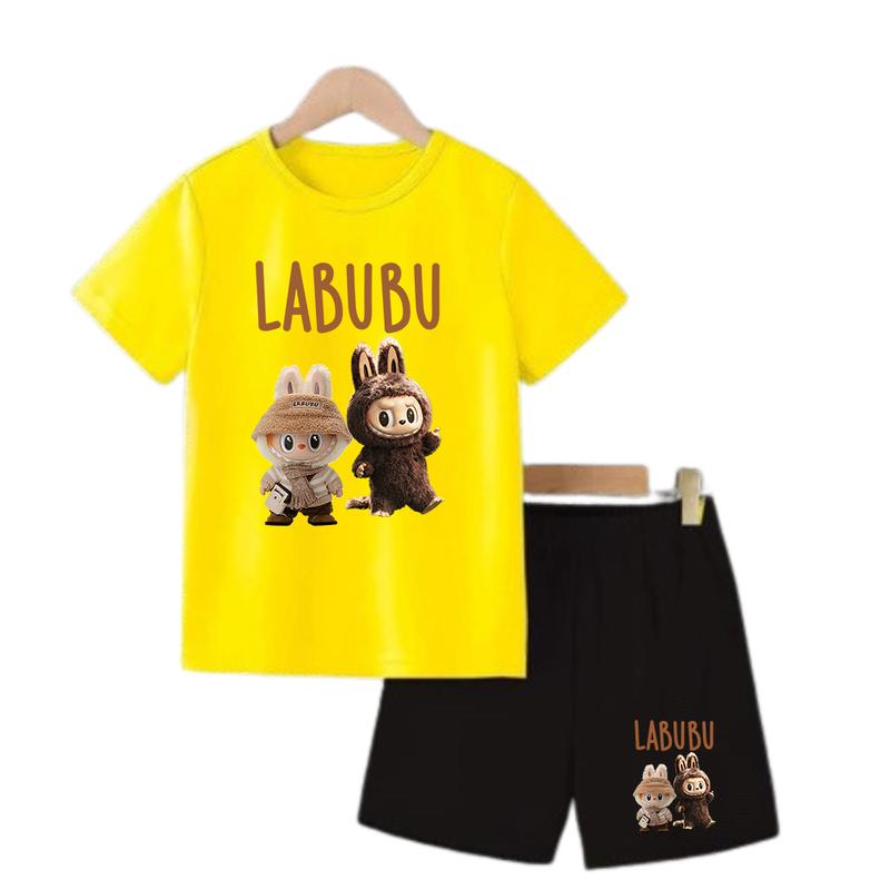 SETELAN ANAK-ANAK COWOK DAN CEWEK MOTIF LABUBU  / BAJU ANAK-ANAK LAKI - LAKI DAN PEREMPUAN / KAOS ANAK SET ANAK PRIA DAN WANITA / LB2 4