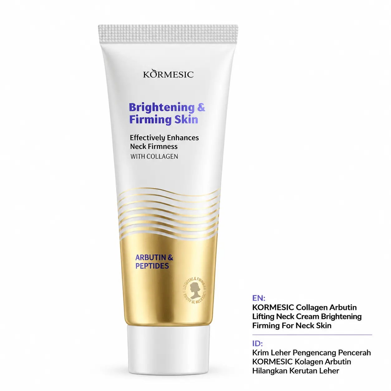 KORMESIC Brightening Firming Neck Cream With Collagen Arbutin Peptides Lifting Anti Neck Lines Fade Dark Dull Neck Skin Non Greasy Light Texture Daily Neck Care For Tropical Indonesian Skin Leher Niacinamide Perawatan Mengencangkan