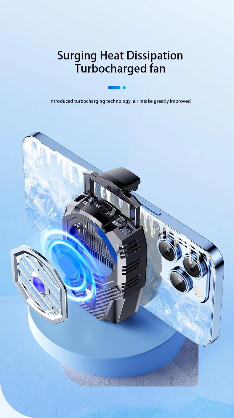 Product Introduction of X91 LED Wireless Mobile Phone Semiconductor Refrigeration Radiator Gaming/Live Streaming Heat Sink 3