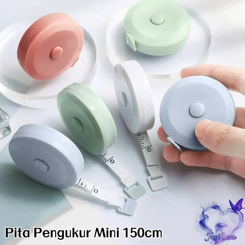 Pita Pengukur Mini 150cm Pita pengukur yang dapat ditarik otomatis Mini Tape Measure Pengukuran tinggi badan Meteran Mini Gulung