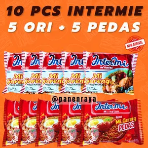 10 PCS) MIE INTERMIE DAN EKOMIE GORENG ORI PEDAS MIX 10 PCS instan noodles food