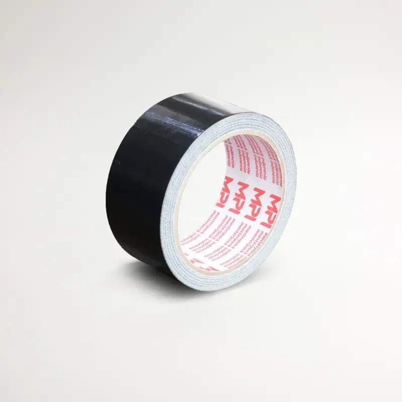 6 Pcs - Lakban Kain Hitam 45 mm x 12 Meter - Cloth Tape Hitam 12 Meter - Master Pack Indonesia Bogor 1