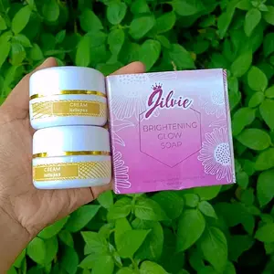 2pcs Krem Kelupas Jilvie dan 1pcs Sabun Batang Jilvie Brightening Untuk Kulit Badak ( Paket Pemula )