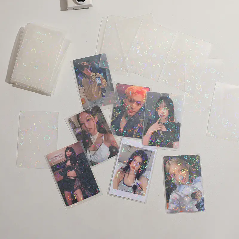 SHINSDAY (20pcs) Inner Sleeve 56x87mm Hologram Rainbow Unseal Pelindung Photocard PC Kpop 2