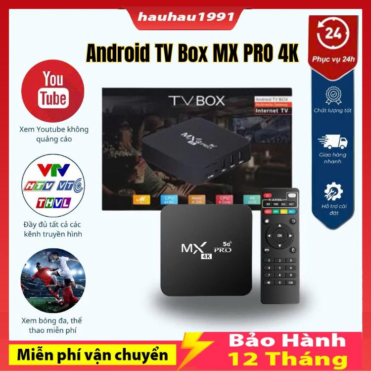 Android TV Box MXQ PRO 4K bản 8G+128GB Tiếng Việt Wifi 5G, Android 11.1 Đã cài sãn 300 kênh, YouTube, Chorme...vv