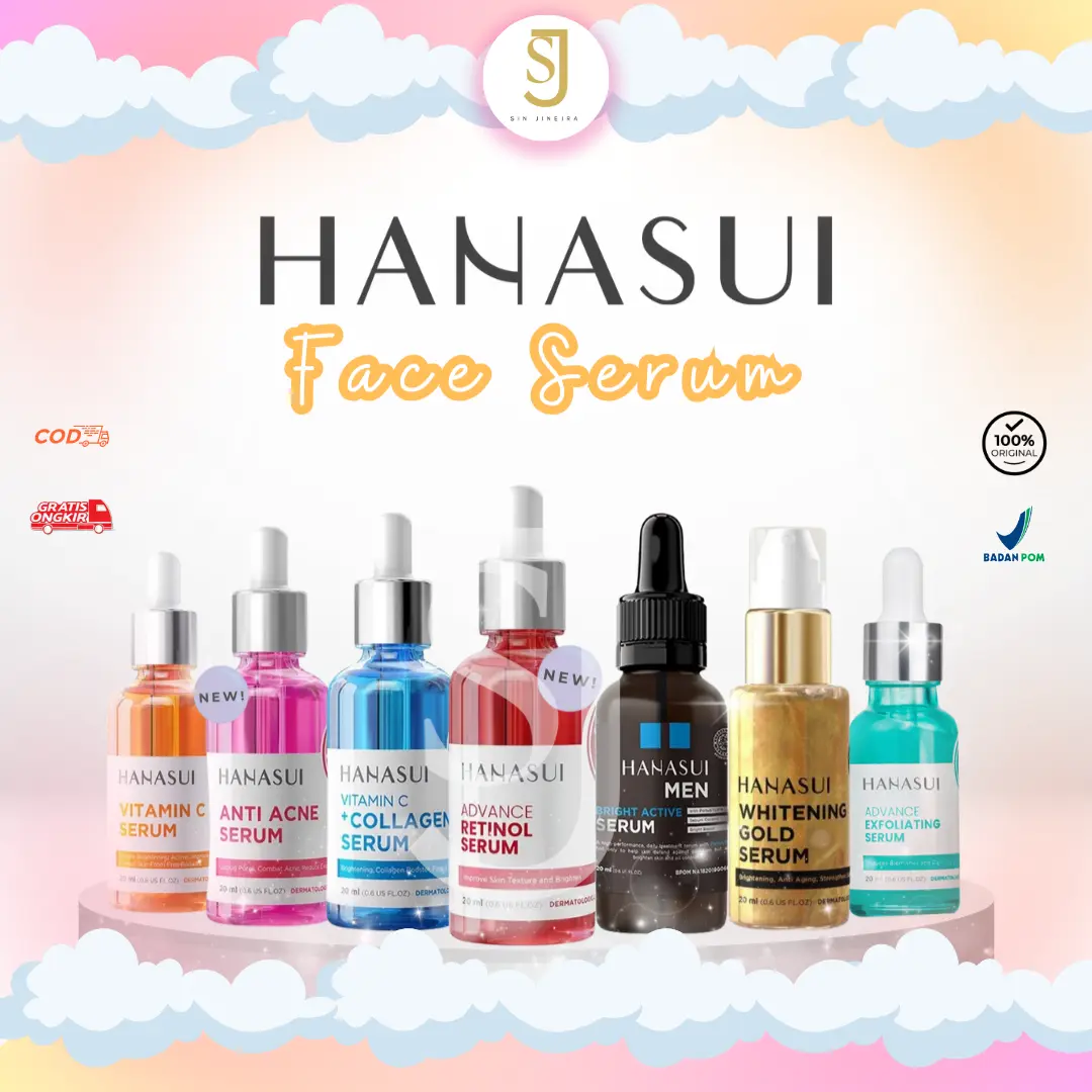 Hanasui Serum Wajah Series BPOM | Power Serum | Whitening Gold | Vitamin C| Collagen Anti Acne