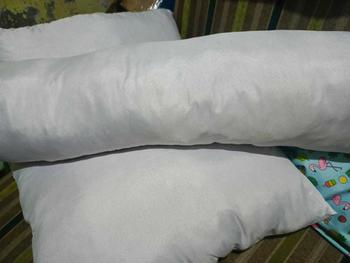 Product Review of Paket Set 1 Bantal dan 1 Guling Tidur Kain Katun Lembut Putih Bisa Dicuci Bed from H**G 1