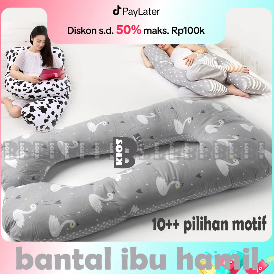 Bantal hamil 2 sisi motif tebal dan nyaman / maternity pillow
