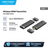 Gambar Vention Wireless HDMI Dongle Vidio Transmitter Full HD 1080P 60Hz - ADC-TX - black, TX + RX dari Vention By Andalan Kota Administrasi Jakarta Utara 1 Tokopedia