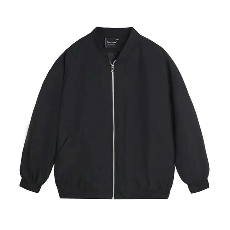 Áo khoác bomber gió trơn unisex 2 lớp chống gió, chống nước cho nam nữ.