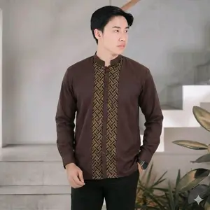 Baju Koko Dewasa Lengan Panjang Muslim Kain Katun Toyobo Impor Size M L XL XXL Nyaman dan Gaya