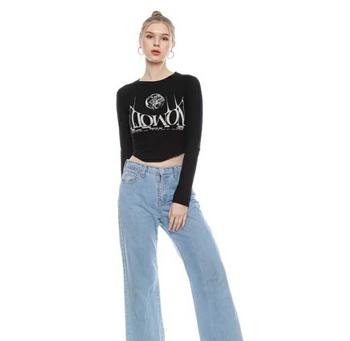 Product Review of NOMOLU - Crop Top Long Sleeve Kaos Wanita Vol.015 Moon from W**a 0
