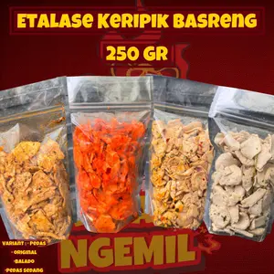Etalase Keripik Basreng Premium 250 GR Rajangemil