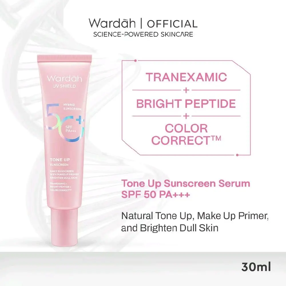 Wardah UV Shield Tone Up Sunscreen SPF 50 PA Netto 30ml - Perlindungan Wajah - Facial, Perawatan
