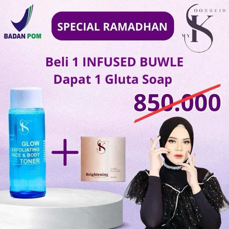BELI 1 INFUSED BUWLE WHITENING + DAPAT 1 GLUTA SOAP