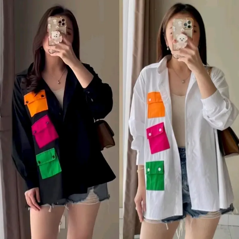 COLOURBOX POCKET SHIRT/ KEMEJA KANTONG WARNA 0