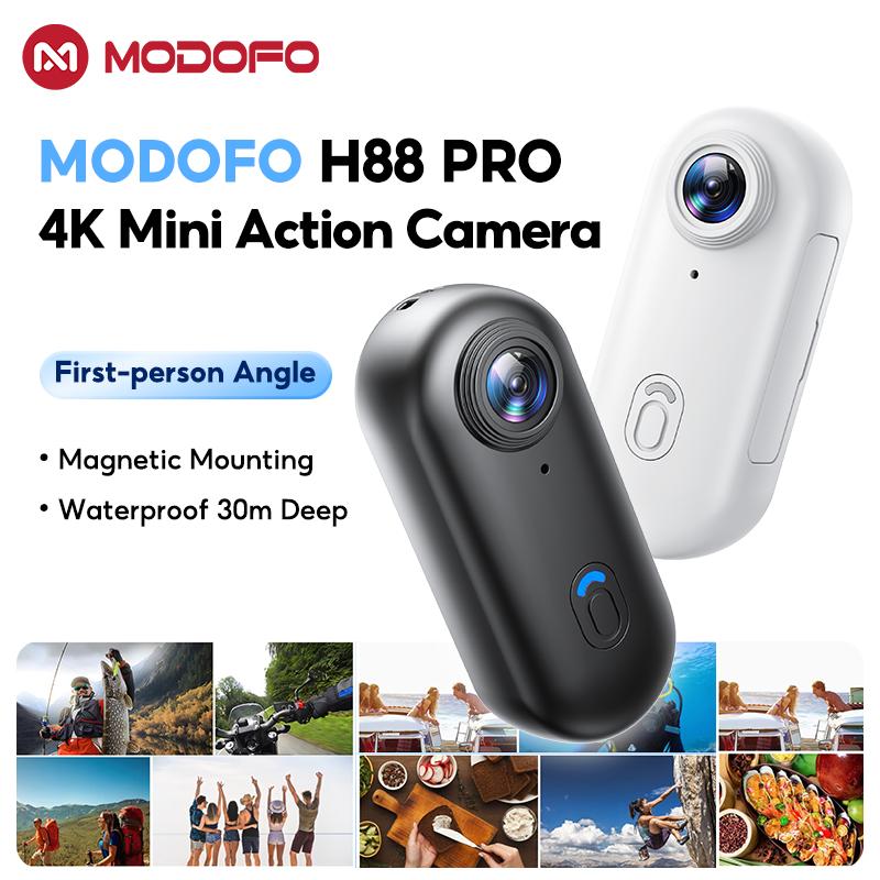 MODOFO Mini Action Camera 4K/30FPS WiFi Camera Wateroroof Live - TikTok ...