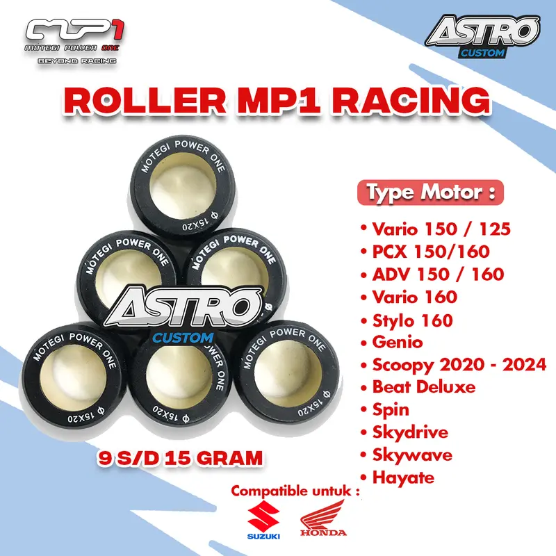 Roller Mp1 Racing 14 Gram Vario 125 Vario 150 Spin Skywave Scoopy Beat Motor Motorcycle 1