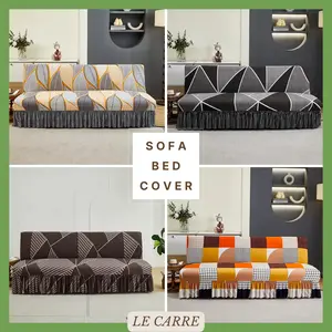 LECARRE Elastic Vintage Sofa Bed Cover /Penutup Sarung Sofa Bed Cover Sofa Bed Elastis