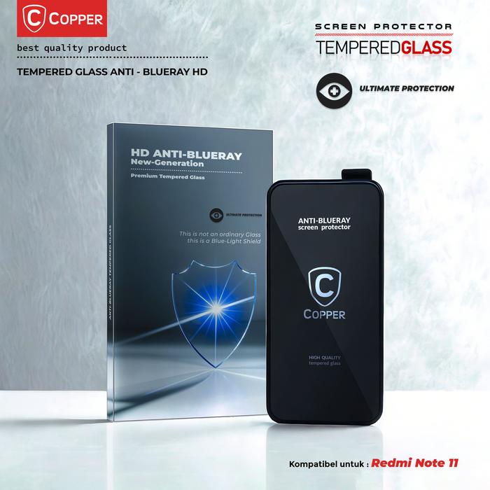 Gambar COPPER Tempered Glass For Redmi Note 11 - Anti Gores HD ANTI BLUERAY New Generation dari Copper Surabaya Kota Surabaya Tokopedia