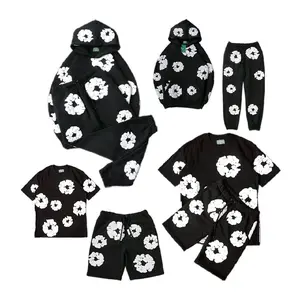 HOODIE DENIM TEARS BLACK WHITE AND PANTS FULL TAG