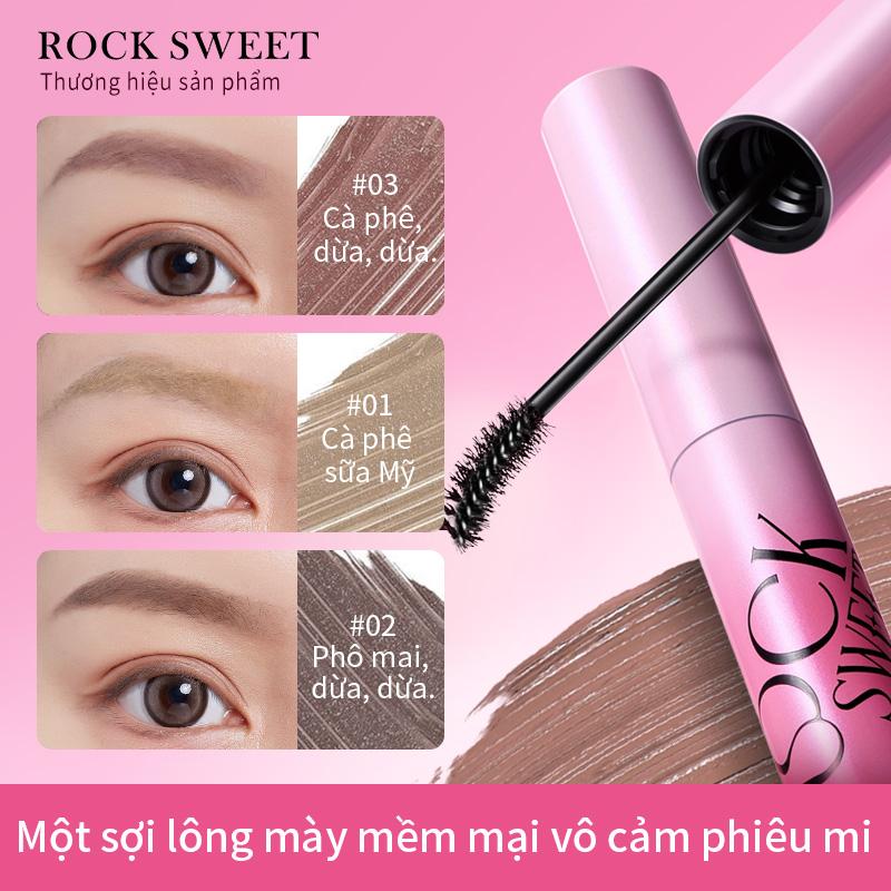 ROCK SWEET Màu Lông Mày Tint Nhung Sương , Lâu Trôi, Nhìn Lông Mày Hoang Dã, Lông Mày Bền, Màu Cà Phê Sữa, Chống Nhòe,Chống nước & Chống mồ hôi,Trang điểm lông mày tự nhiên,Lì mịn nhẹ nhàng,Lên màu chuẩn,Perfect for Beginners Có tổng cộng Có sẵn 4 màu