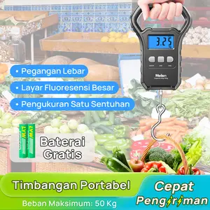 Timbangan Gantung Digital Timbangan Koper Digital Presisi Tinggi Komersial Timbangan Gantung 50Kg