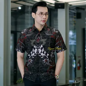 Kemeja batik lengan pendek pria terbaru ARGANI hem batik lengan pendek anak muda bahan katun halus lapis furing kemeja batik slim fit eksklusif