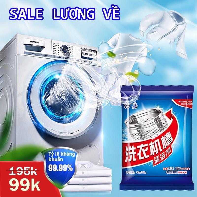 【COD 10 gói  Bột vệ sinh lồng máy giặt, khử trùng, tẩy vết bẩn mạnh mẽ, làm sạch sâu máy giặt