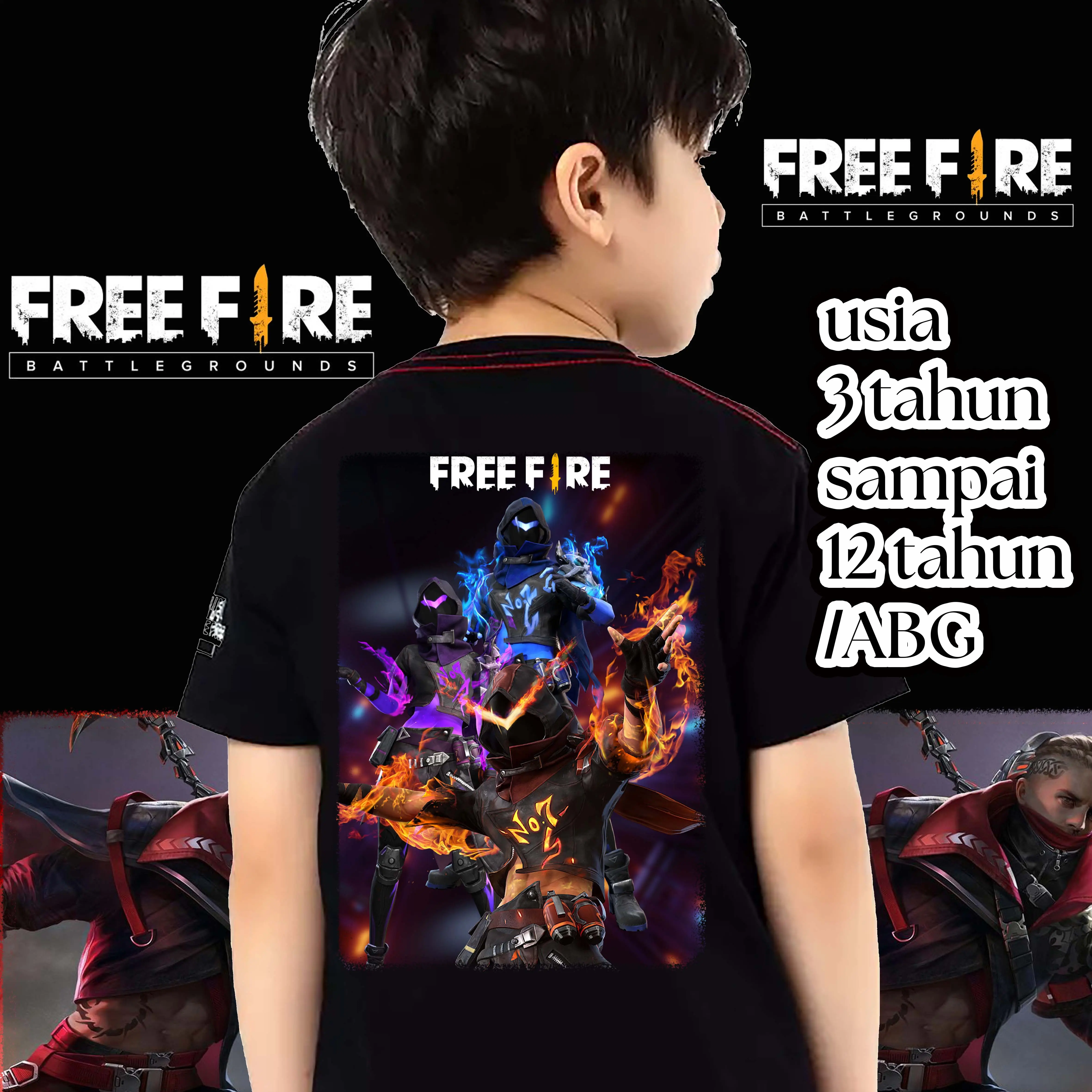 Kaos Free Fire Anak Distro Kids