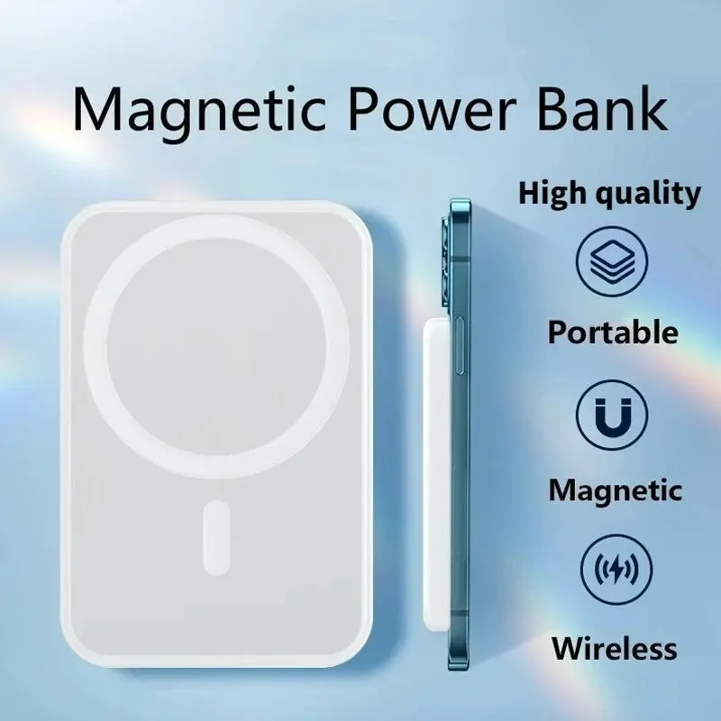 Ngân hàng điện sạc không dây từ tính, ngân hàng điện di động nhỏ, tương thích iPhone 12 13 14 15 Pro Max Mini Plus, pin dự phòng, được gửi đi trong vòng 24 giờ 4