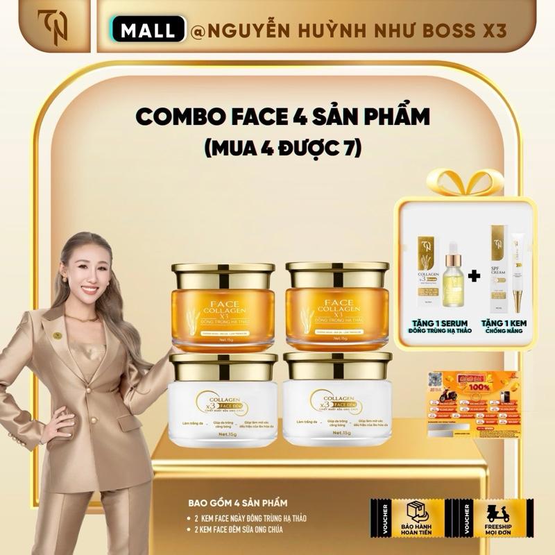 Mỹ Phẩm Đông Anh - Combo  2 Kem Ngày + 2 Kem Đêm , Hỗ Trợ Dưỡng Da , nâng tone da - Tặng Phiếu , Tặng Serum - Tặng Chống Nắng