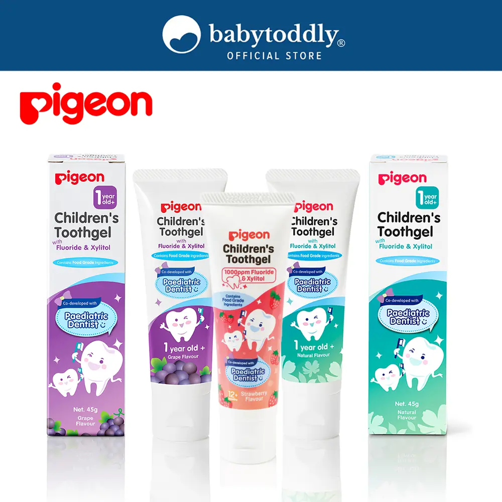 Pigeon Children's Tooth Gel 45g (Natural/Grape/Strawberry) EXP 2027