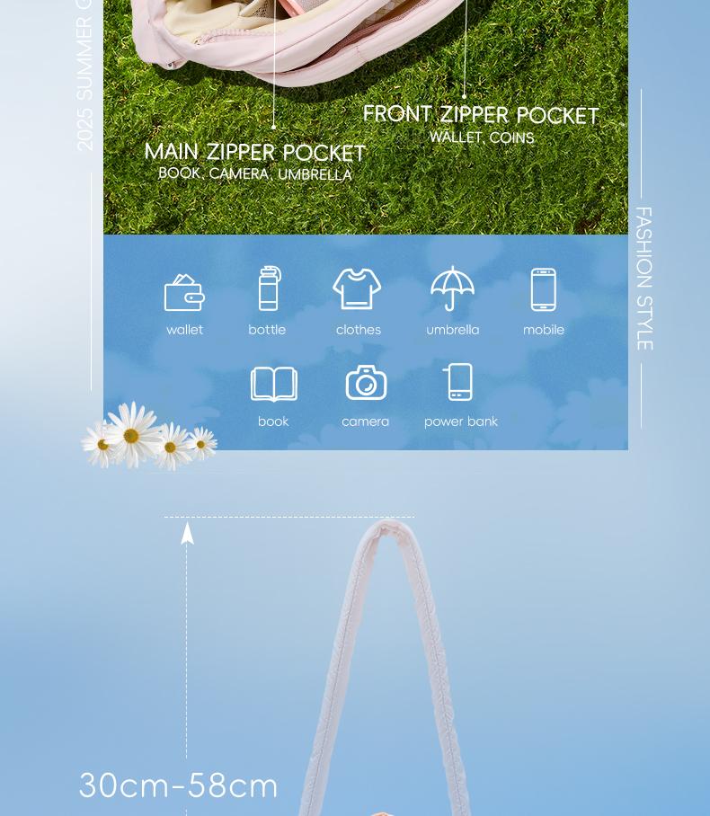 WESTBRONCO [PUFFER LOVA BAG] Shoulder bag, multiple pockets, waterproof, crossbody bag, adjustable shoulder strap, suitable for commuting or going to school.