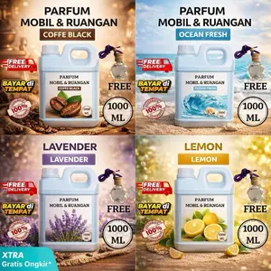 PARFUM MOBIL DAN RUANGAN 1 LITER – REFILL PENGHARUM MOBIL TAHAN LAMA+BANYAK PILIHAN AROMA+BONUS BOTOL GANTUNG APEL DAN SPRAY+BEST SELLER+WANGI SEGAR+REKOMENDASI