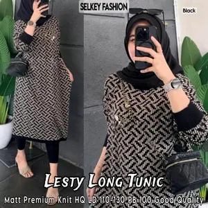 Tunik panjang rajut import jumbo