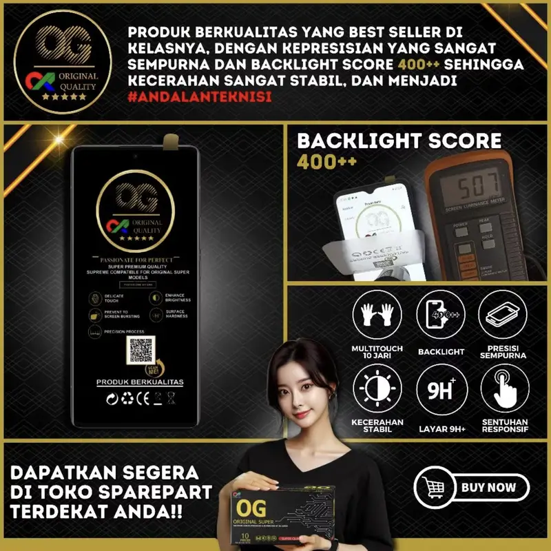 LCD tecn0 SPARK GO 2024 (BG6) ORIGINAL OG SUPER GRATIS LEM DAN OBENG 5