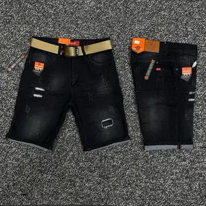 Celana Jeans Pendek Sobek Streat 28-34 dengan Stretch, Nyaman untuk Pria Denim