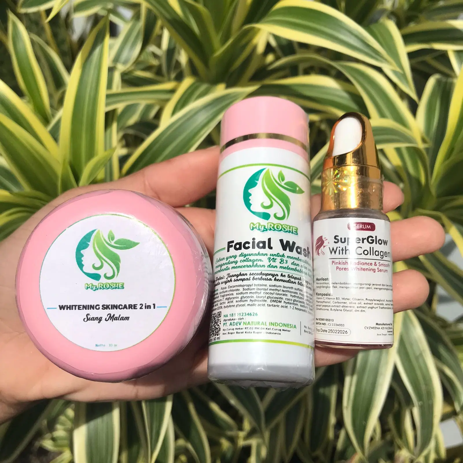 Paket My Rose + Serum Super Glow - Pencerah untuk Wajah dan Perawatan