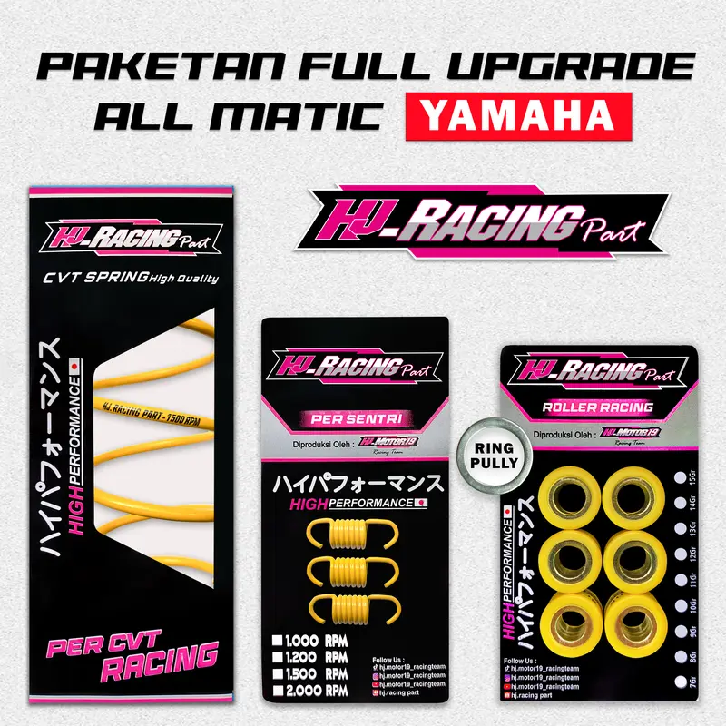 FULL UPGRADE CVT HJ.RACING PART (ALL MATIC YAMAHA) Motorcycle