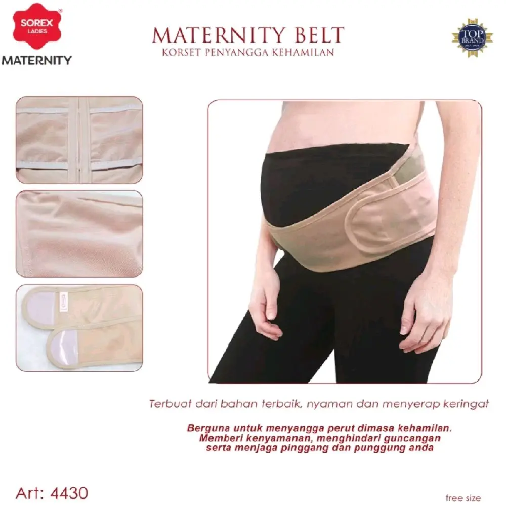 Sorex Maternity Support Belt Corset Penyangga Kehamilan 4430 Free Size Stagen Bahan Nyaman Menyerap Keringat
