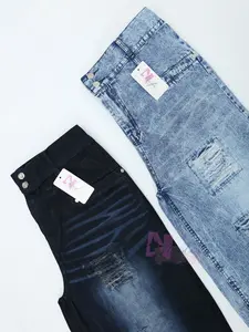 NAYLA Scena ZASKIA Celana Jeans Wanita Model Ripped Wide Leg dengan Detail Ripped dan Patch Bahan Lembut Nyaman Ukuran All Size 60-80 kg Trendy Kekinian