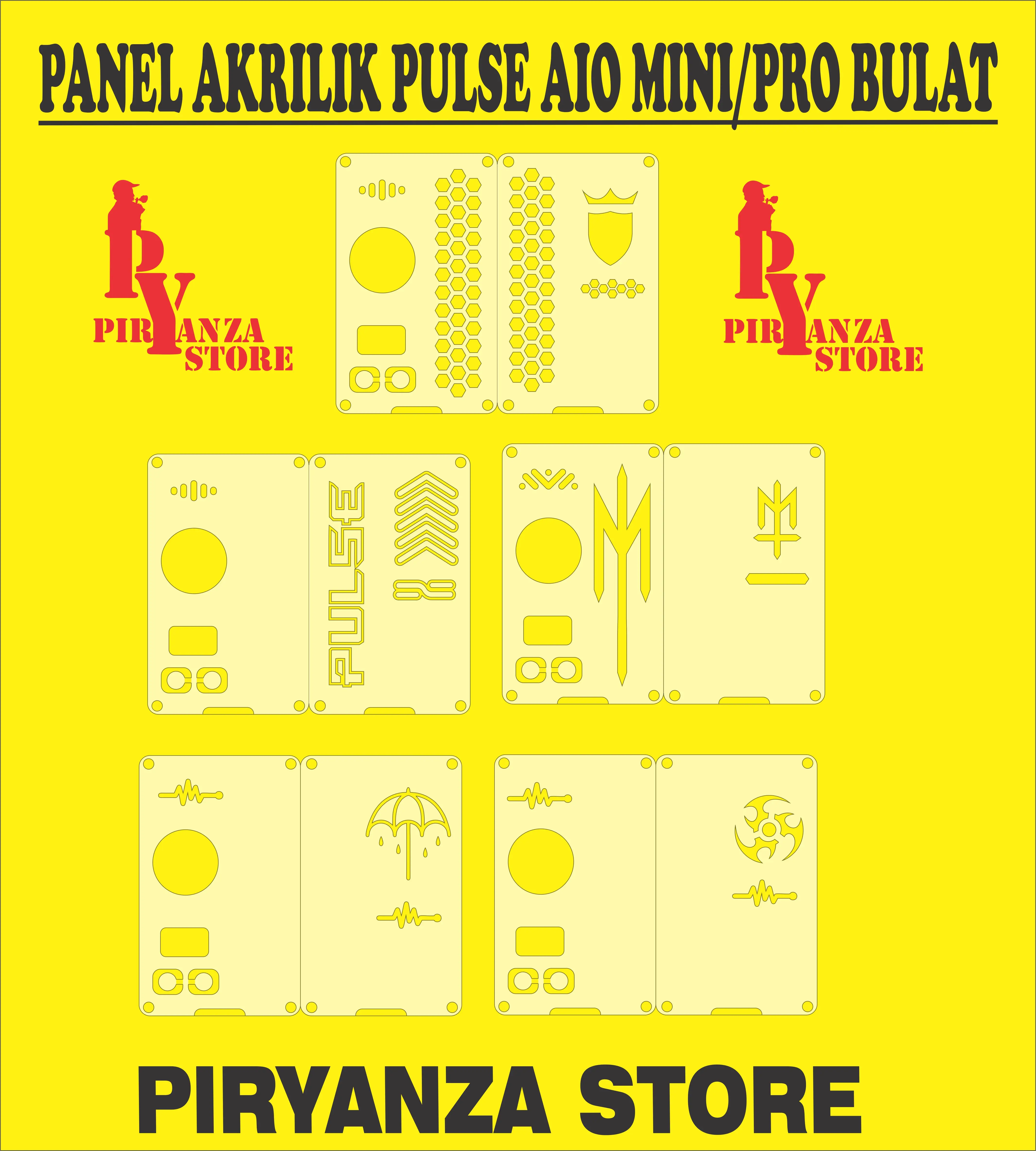 Backdoor Pulse Aio Mini Bu;at/Panel Pulse Pro Bulat Akrilik