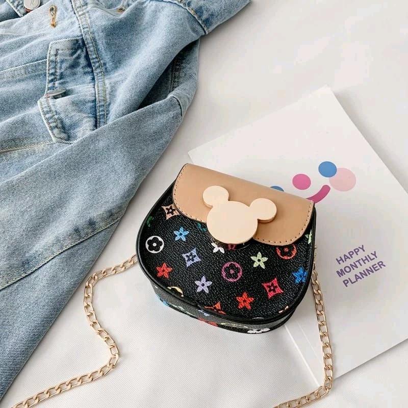 Tas selempang anak lucu imut bahan sintesis 8