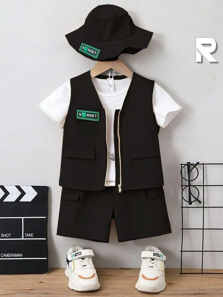 SETELAN ANAK KEKINIAN - SETELANA ANAK LAKI-LAKI DAN PEREMPUAN USIA 1-5 TAHUN - MODEL 3IN1 ROMPI STRET Bayi Katun Parsel